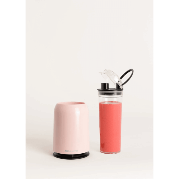 Blender cu recipient portabil, CREATE, Moi Studio, roz pastel