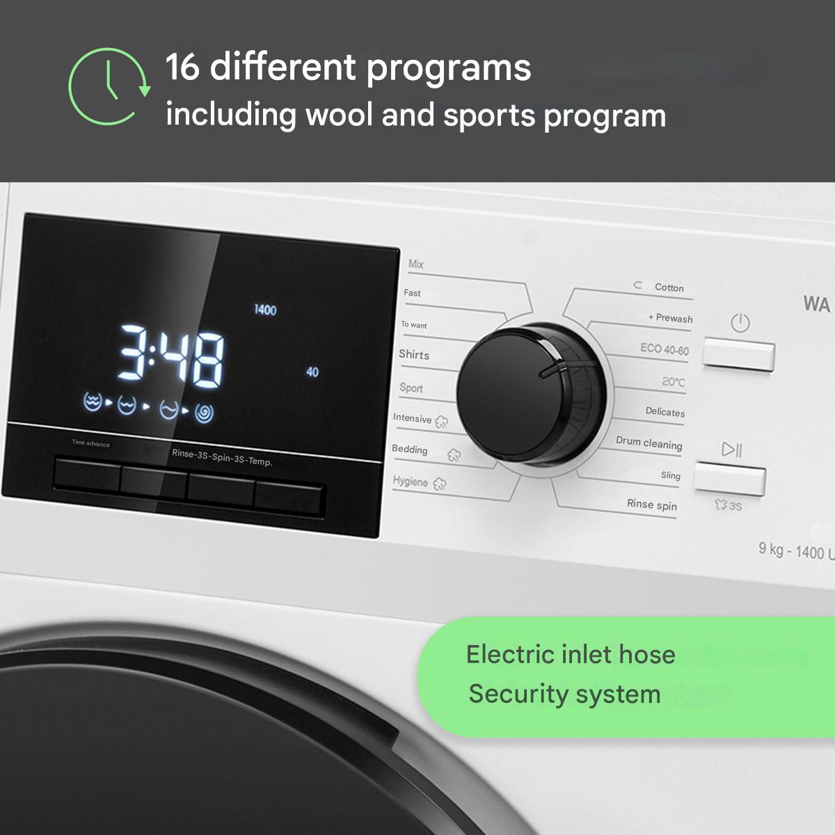 Masina de spalat rufe, Bomann, WA7196W, 9 kg, 1400 rpm, alb
