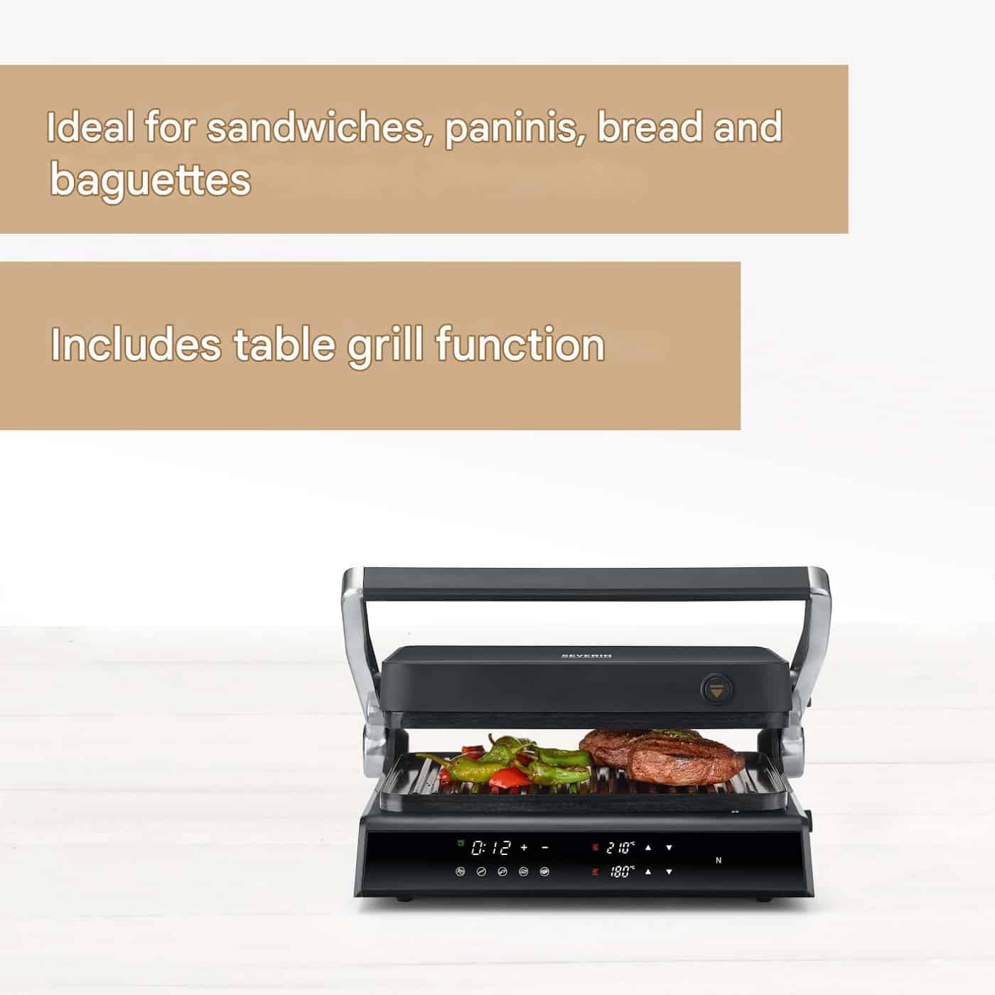 Gratar electric, Severin, Sevini Comfort, 1800 W, negru