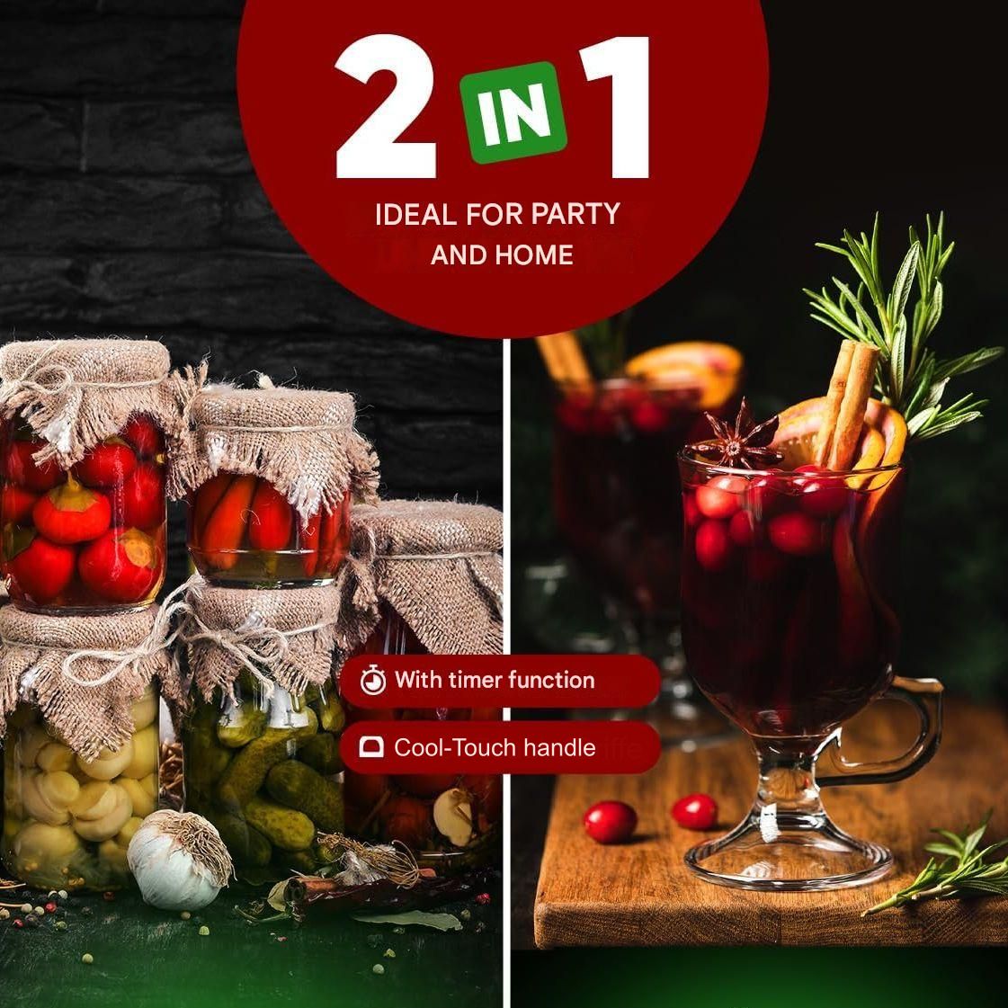 Percolator pentru bauturi fierbinti, ProfiCook, PC-EKA1283, 32 litri, 2100 W, inox