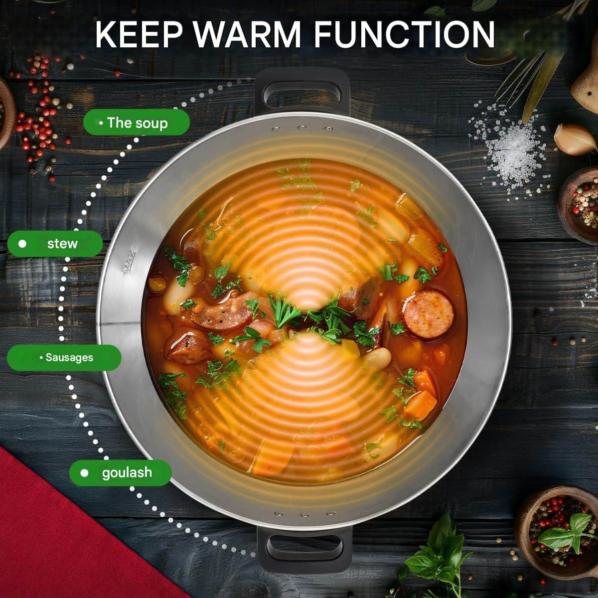 Percolator pentru bauturi fierbinti, ProfiCook, PC-EKA1283, 32 litri, 2100 W, inox