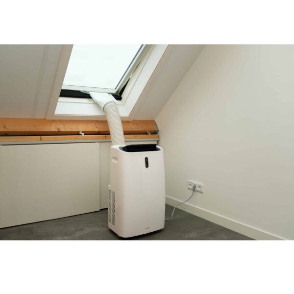 Kit de evacuare universal pentru aparatele de aer conditionat portabile, Eurom, Window Way-Out, alb