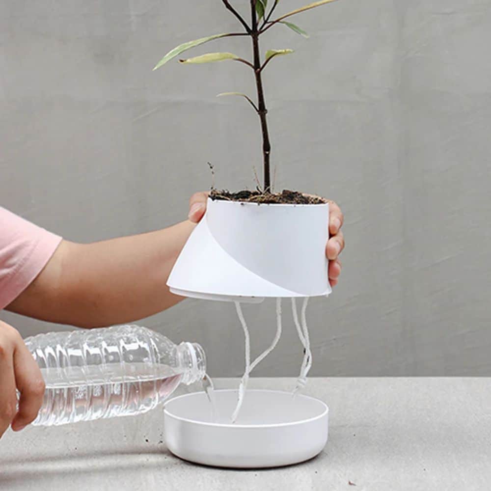 Ghiveci cu sistem de autoirigare, DesignNest, Plant Pot Large, gri