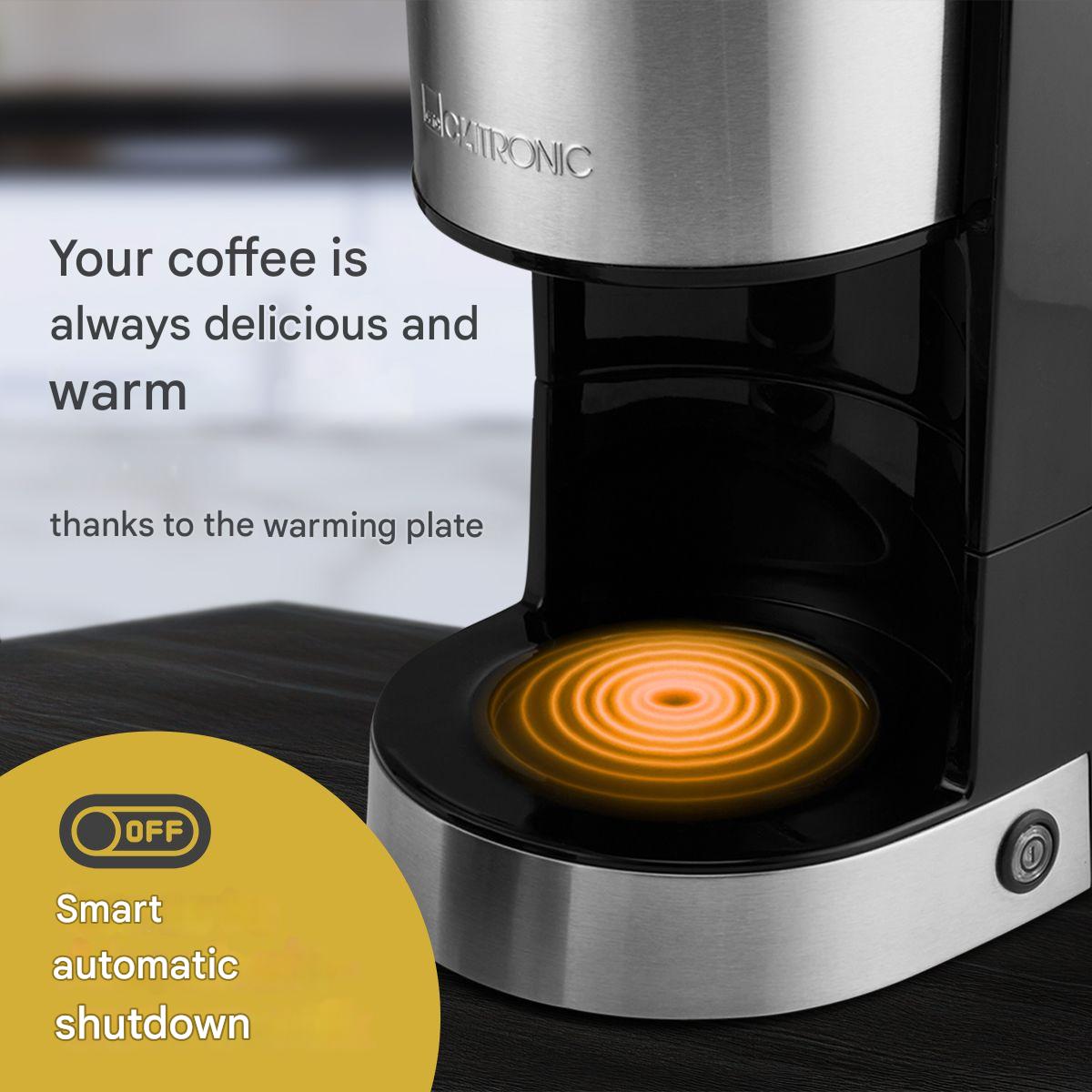 Cafetiera, Clatronic, KA3808, 12 cani, inox