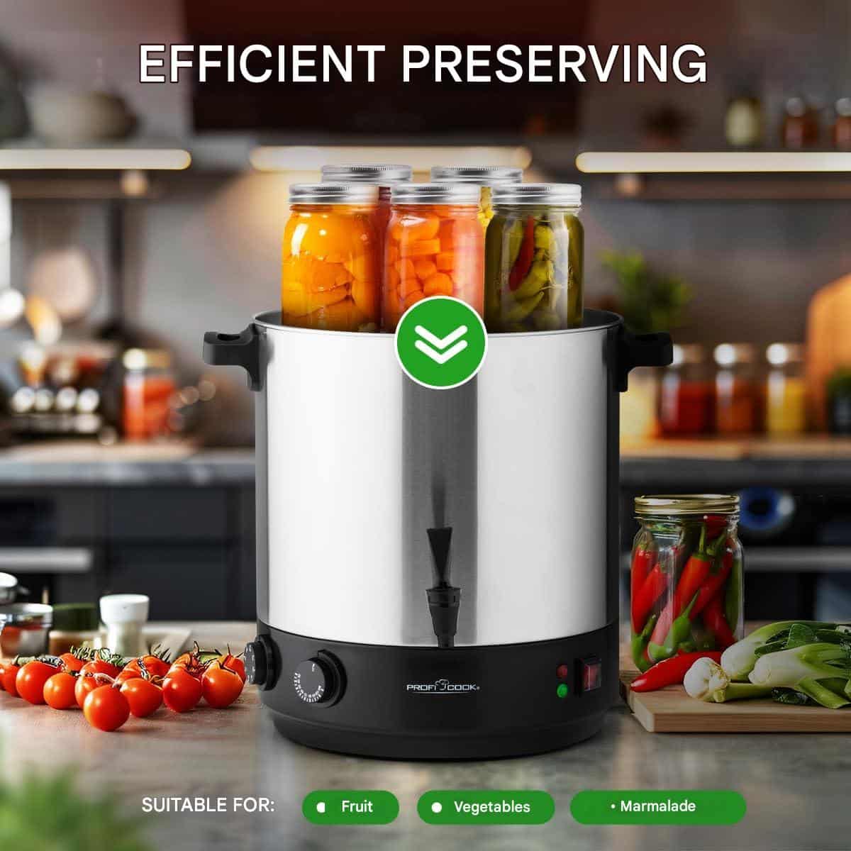 Percolator pentru bauturi fierbinti, ProfiCook, PC-EKA1283, 32 litri, 2100 W, inox