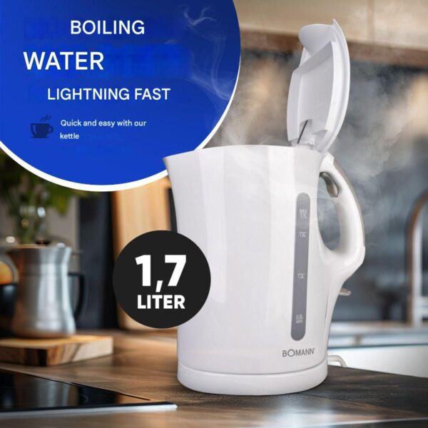 Fierbator apa, Bomann, 1.7 litri, 2200 W, alb