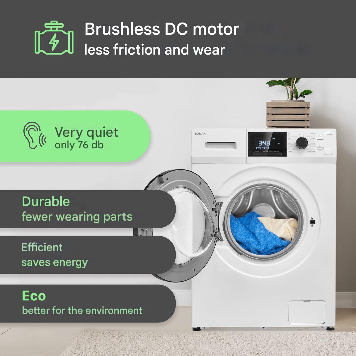 Masina de spalat rufe, Bomann, WA7196W, 9 kg, 1400 rpm, alb