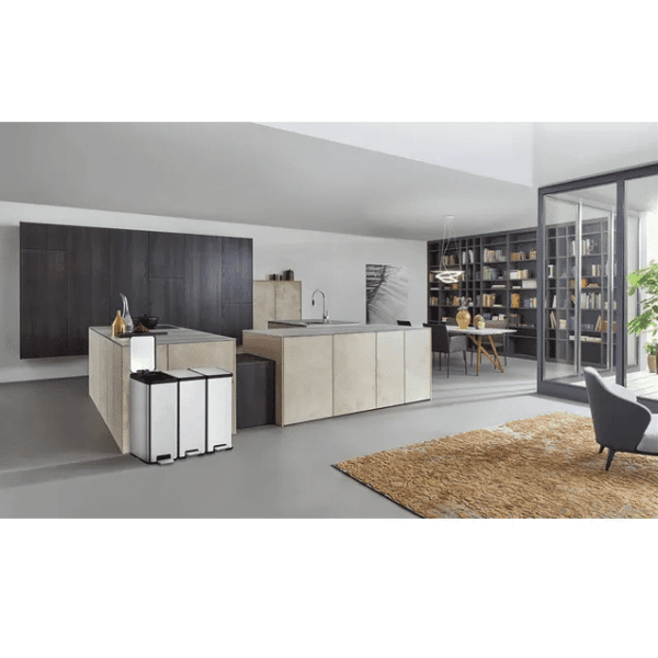 Cos de gunoi cu pedala, EKO, EcoMaid, 45 litri, 1 compartiment, inox
