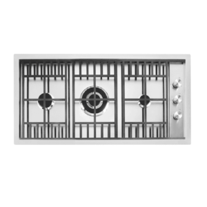Plita incorporabila pe gaz, Barazza, Lab Evolution, 3 arzatoare, 90 cm, inox