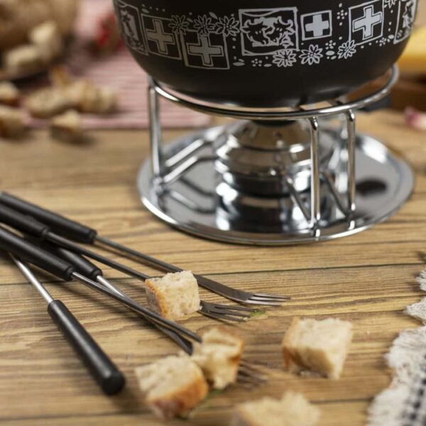 Set fondue, Kuhn Rikon, Swiss Cheese, negru