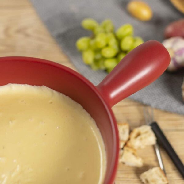 Set fondue, Kuhn Rikon, Swiss Cheese, rosu