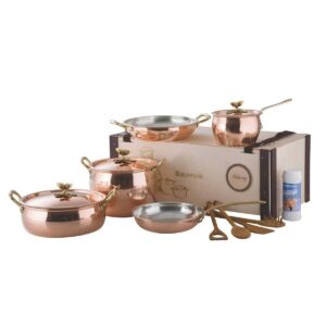 Set vase de gatit, 8 piese, cupru, Ruffoni, colectie Historia