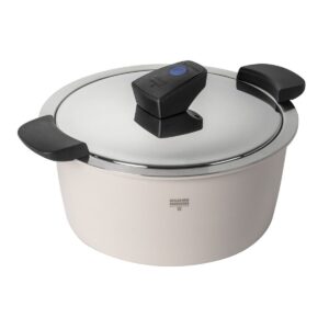 Oala cu senzor de temperatura, 3 litri, Kuhn Rikon, Hotpan Comfort, crem
