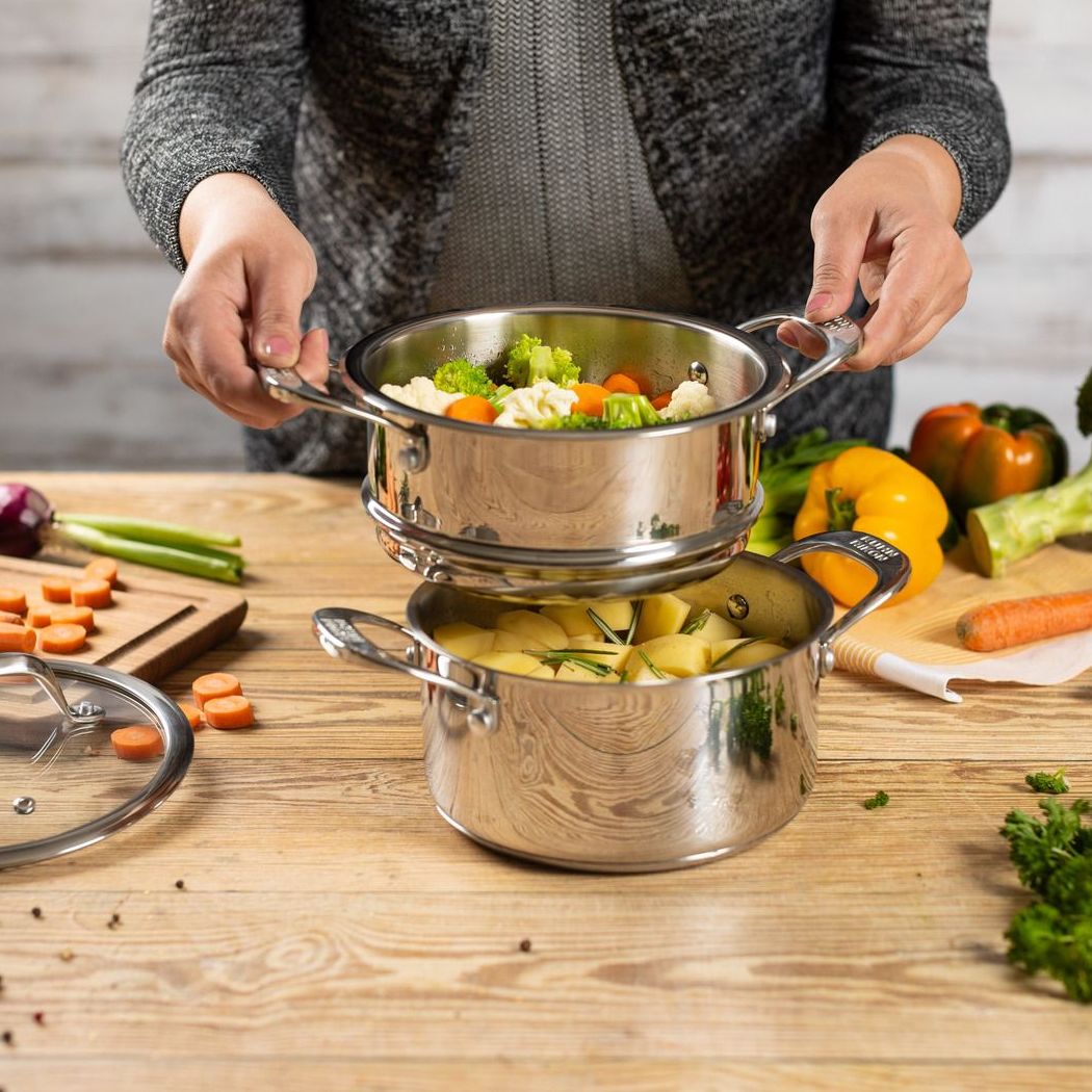 Oala de gatit la aburi, otel inoxidabil, 3.1 litri, Kuhn Rikon, Allround