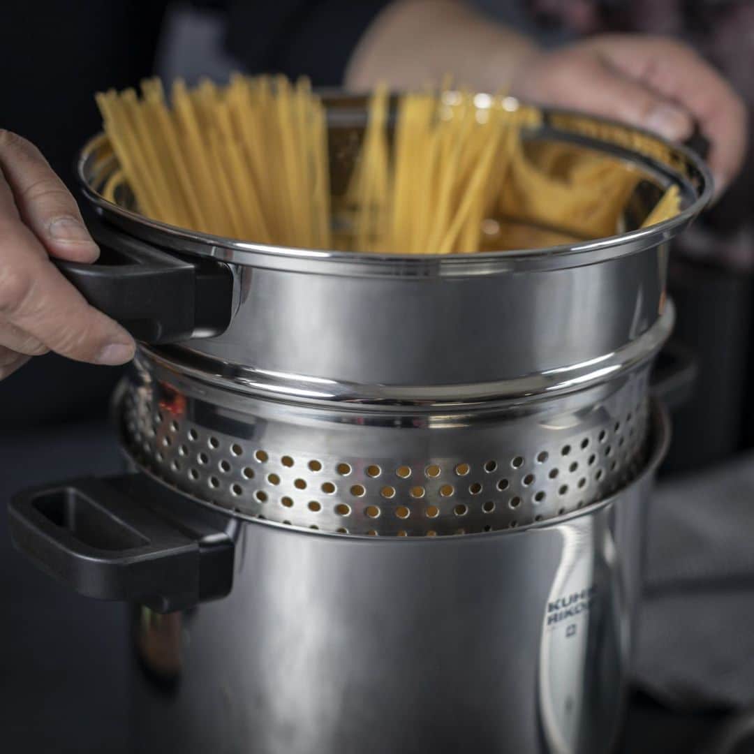 Oala pentru paste cu capac, otel inoxidabil, 6.5 litri, Kuhn Rikon, Locarno