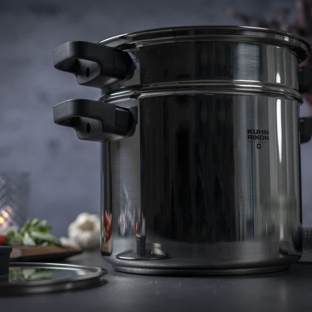 Oala pentru paste cu capac, otel inoxidabil, 6.5 litri, Kuhn Rikon, Locarno