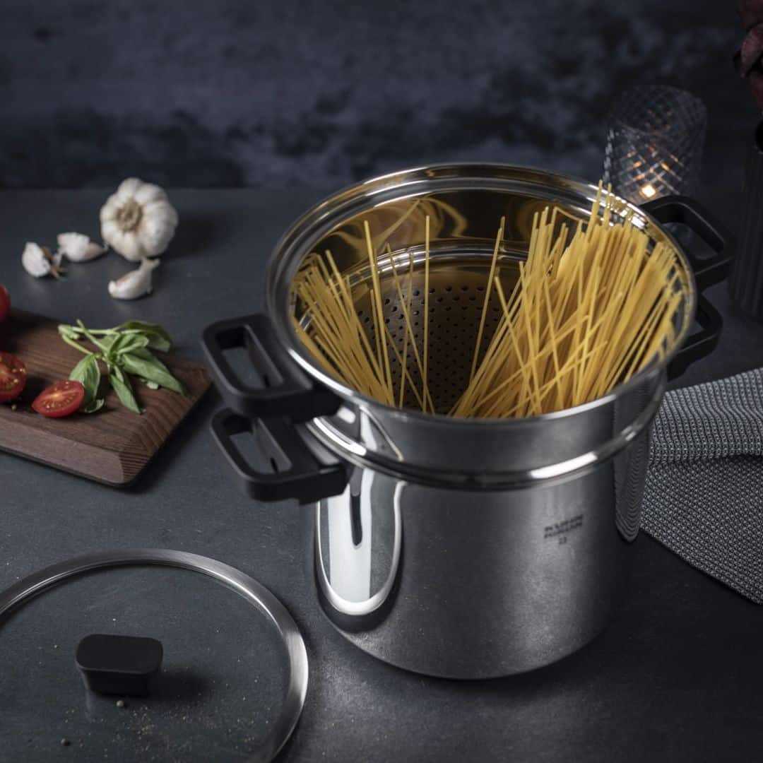 Oala pentru paste cu capac, otel inoxidabil, 6.5 litri, Kuhn Rikon, Locarno