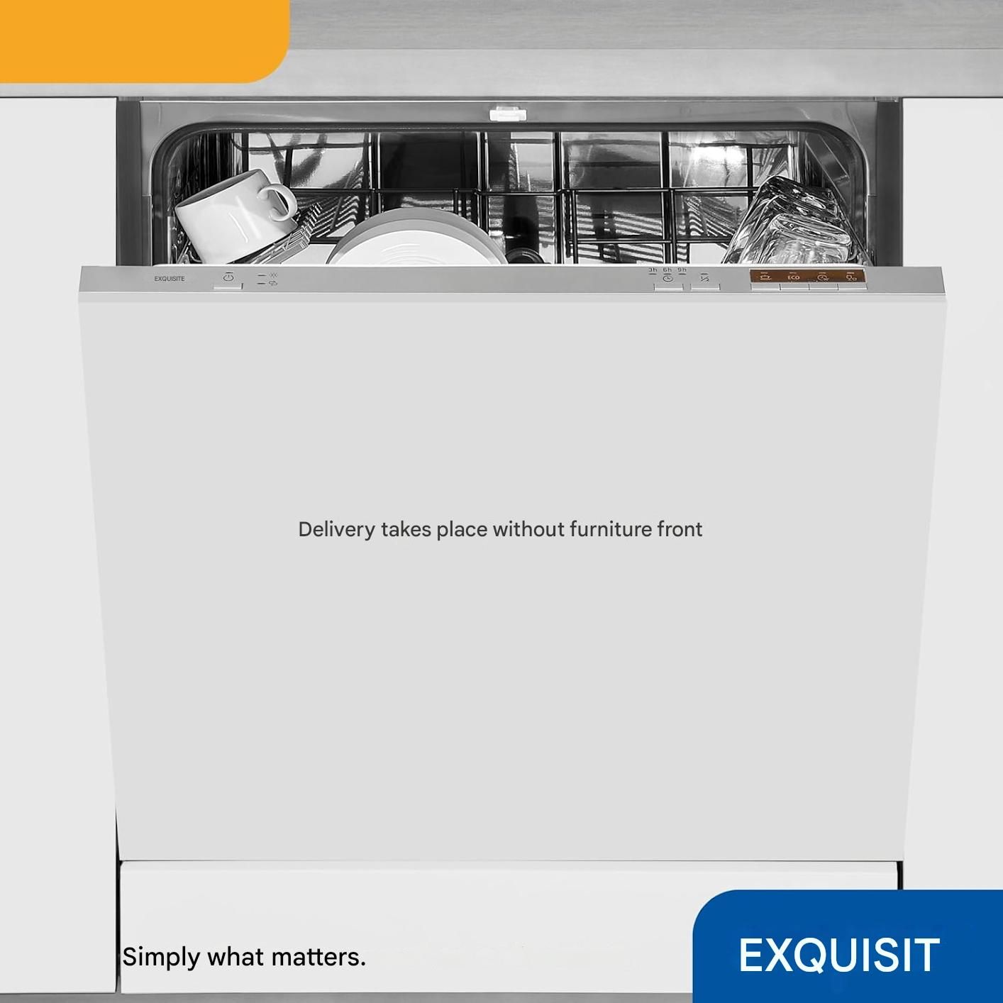 Masina de spalat vase incorporabila, Exquisit, 14 seturi, inox