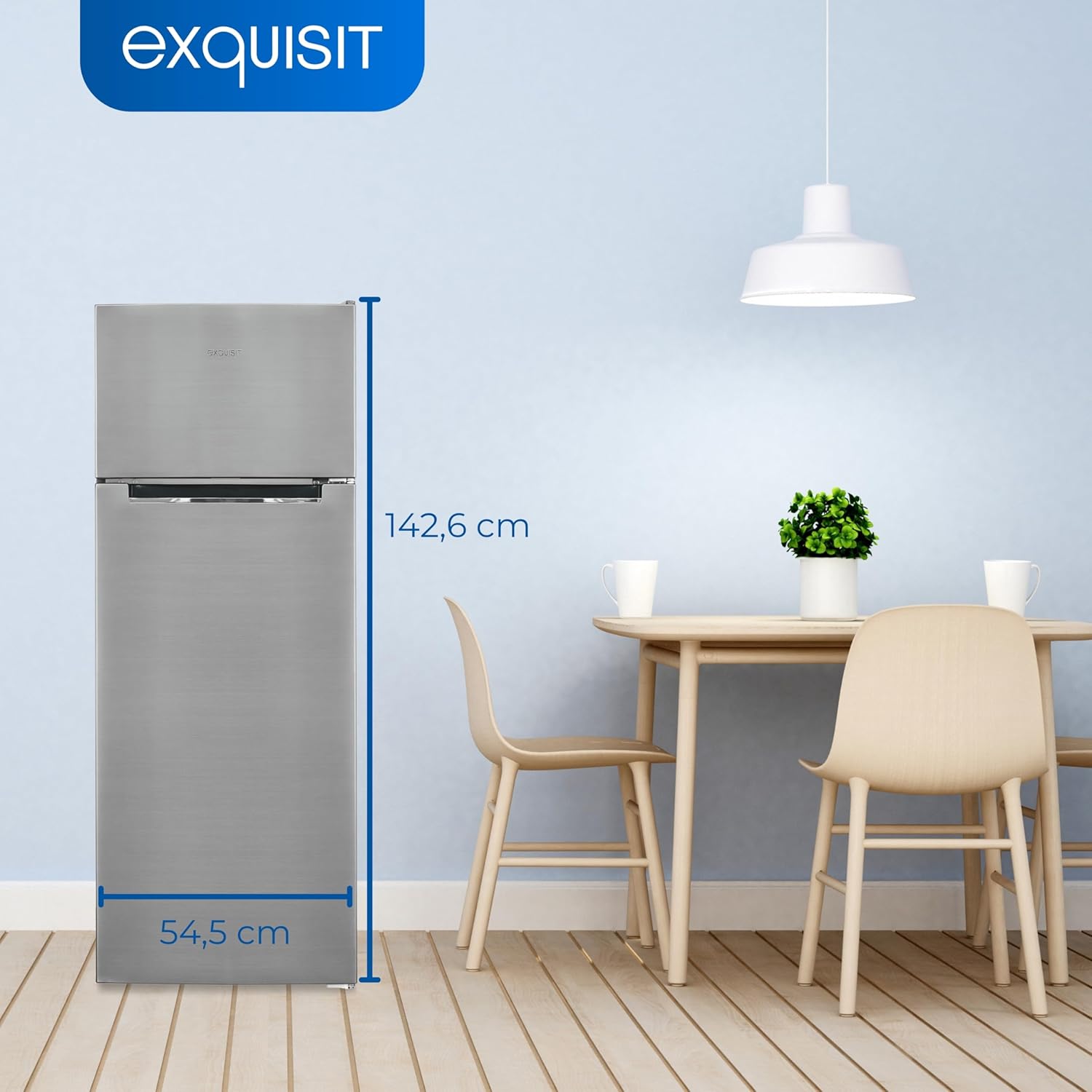 Frigider, Exquisit, 206 litri, inox