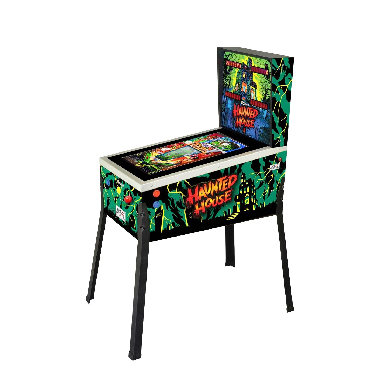 Masa digitala pinball flipper, 12 jocuri, ARCADE1UP, Toy Shock - Haunted House, multicolor