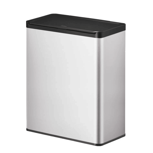 Cos de gunoi push, EKO, Essential Touch, 2x20 litri, 2 compartimente, inox