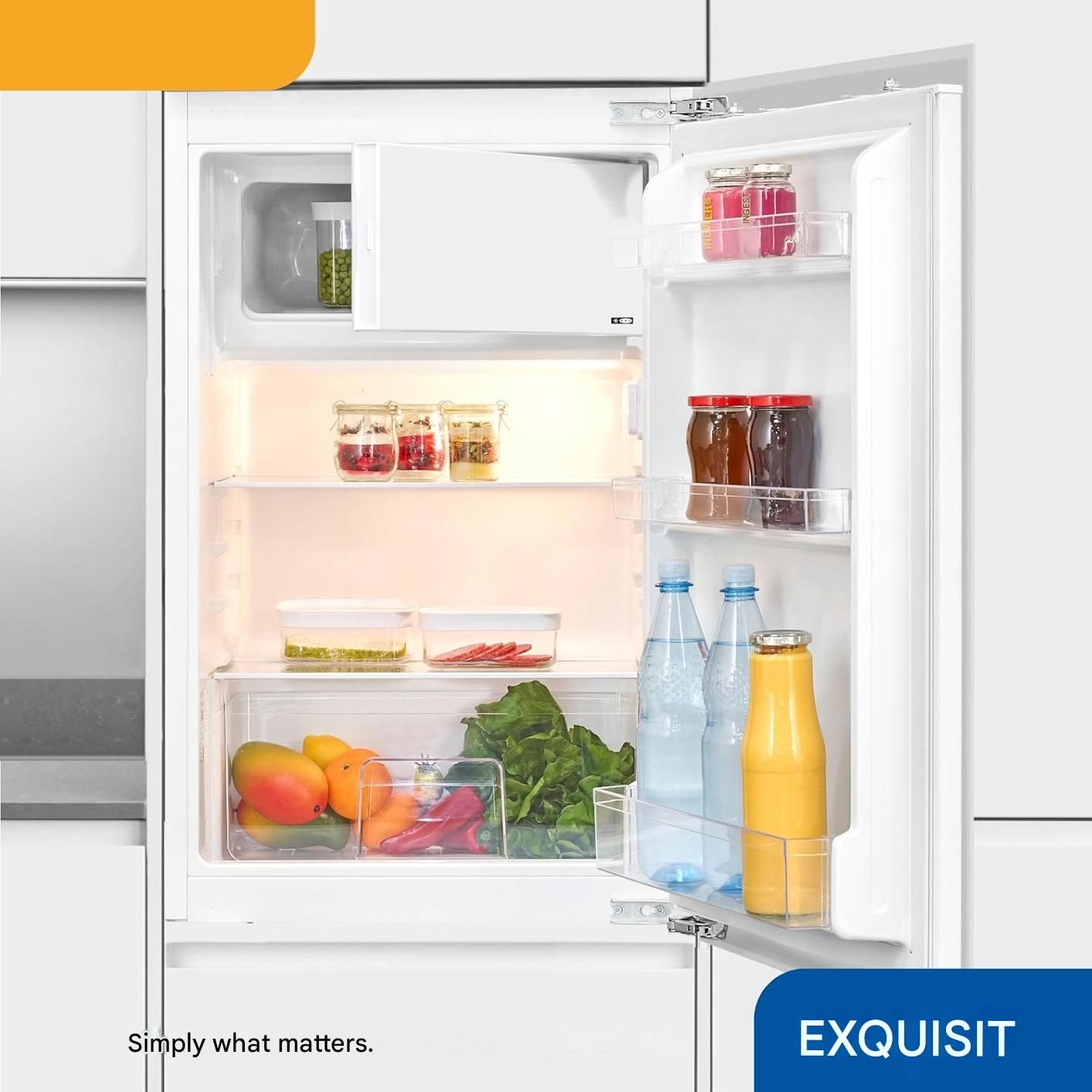 Frigider incorporabil, Exquisit, No Frost, 119 litri, alb