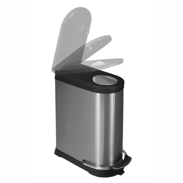 Cos de gunoi cu pedala, EKO, Viva, 40 litri, 1 compartiment, inox