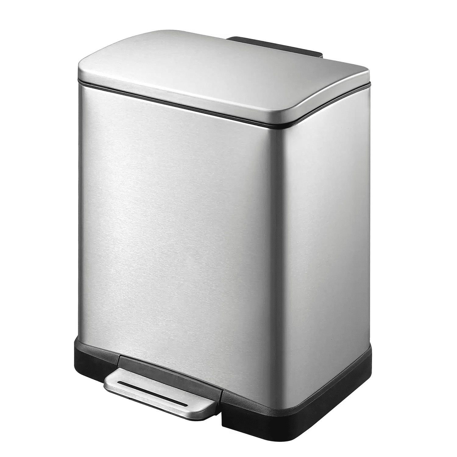 Cos de gunoi cu pedala, EKO, E-Cube, 12 litri, 1 compartiment, inox