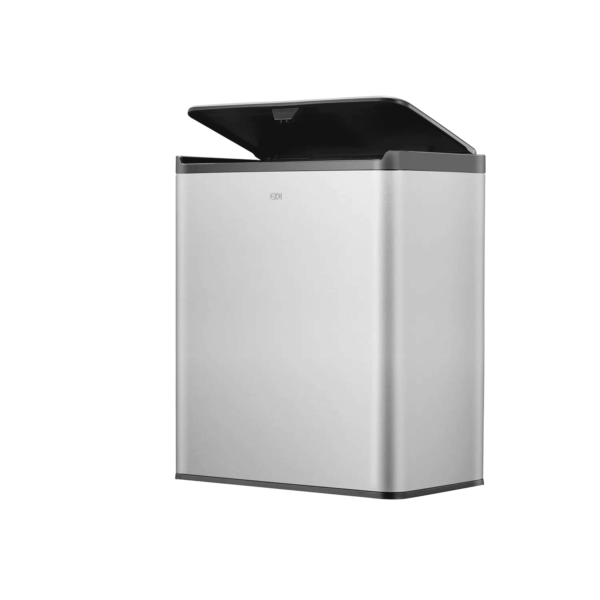 Cos de gunoi push, EKO, Essential Touch, 2x20 litri, 2 compartimente, inox