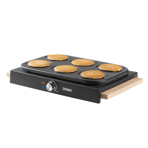 Aparat pentru pancakes, DOMO, Family Crêpes Wood, negru
