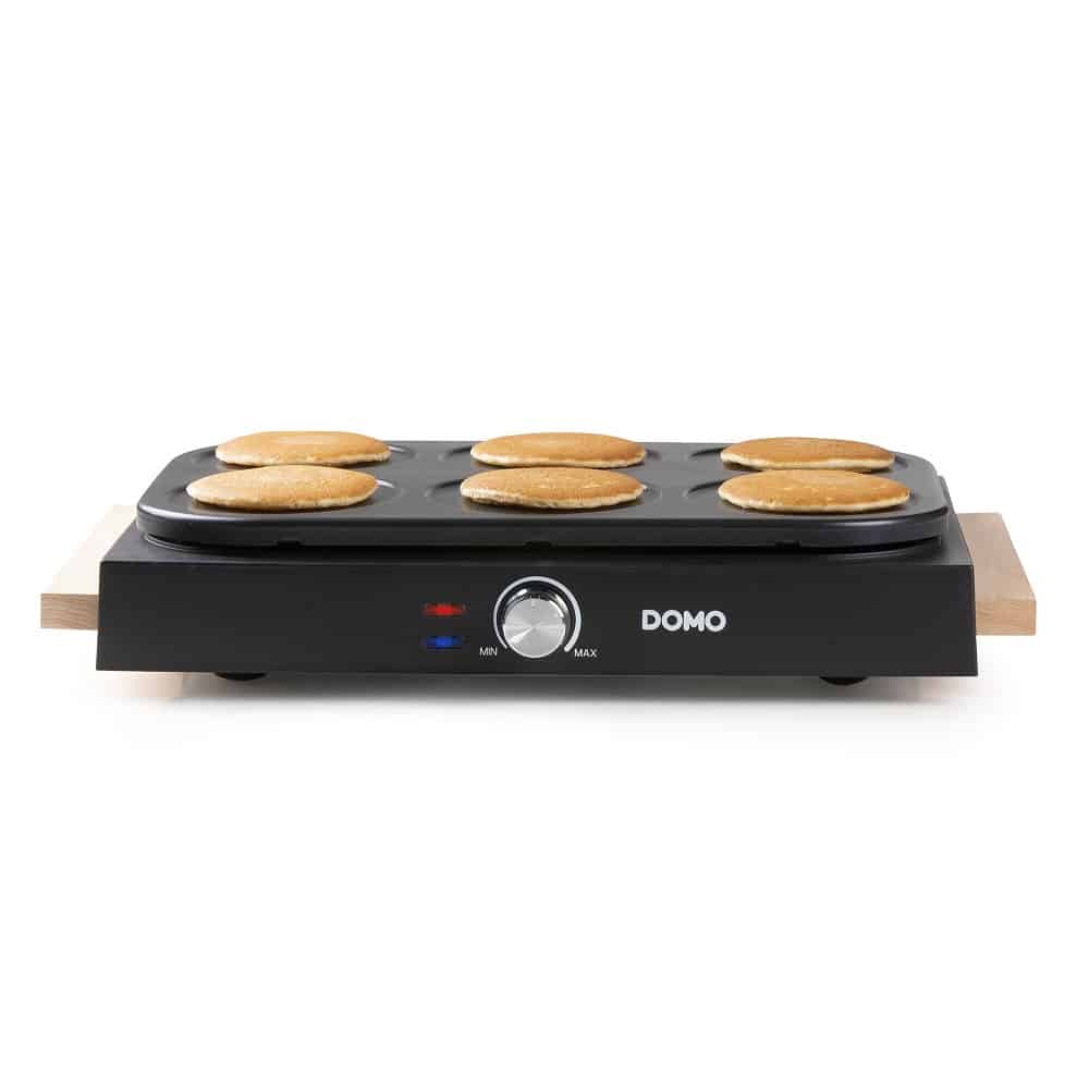 Aparat pentru pancakes, DOMO, Family Crêpes Wood, negru