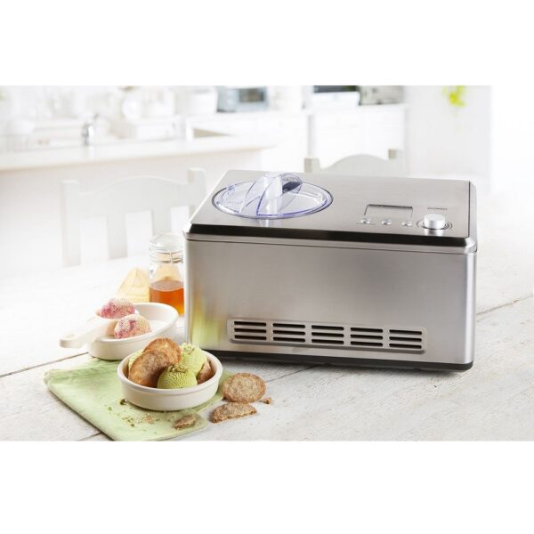Masina de inghetata si sorbet cu compresor, DOMO, 2 litri, inox