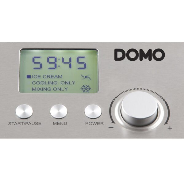 Masina de inghetata si sorbet cu compresor, DOMO, 2 litri, inox