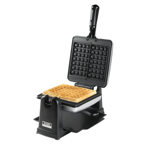 Aparat de vafe si gofre, DOMO, Rotating Waffle, argintiu