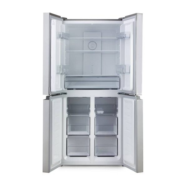 Frigider side by side Full No Frost, DOMO, 362 litri, inox