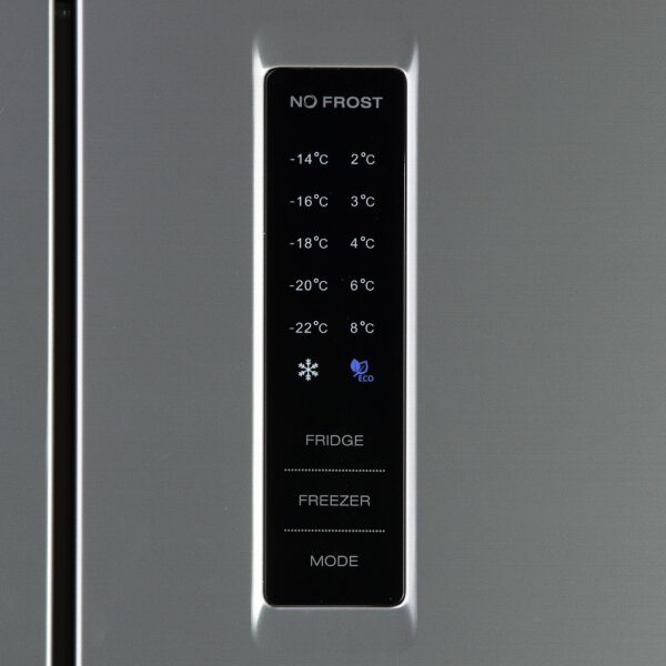 Frigider side by side Full No Frost, DOMO, 362 litri, inox