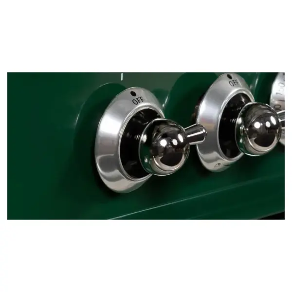 Aragaz, ILVE, Majestic, 80 cm, 5 arzatoare, cuptor electric, emerald green/chrome