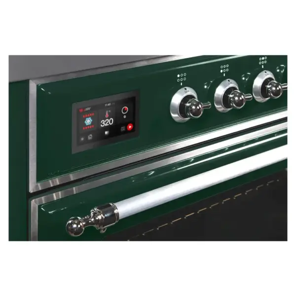 Aragaz, ILVE, Majestic, 80 cm, 5 arzatoare, cuptor electric, emerald green/chrome