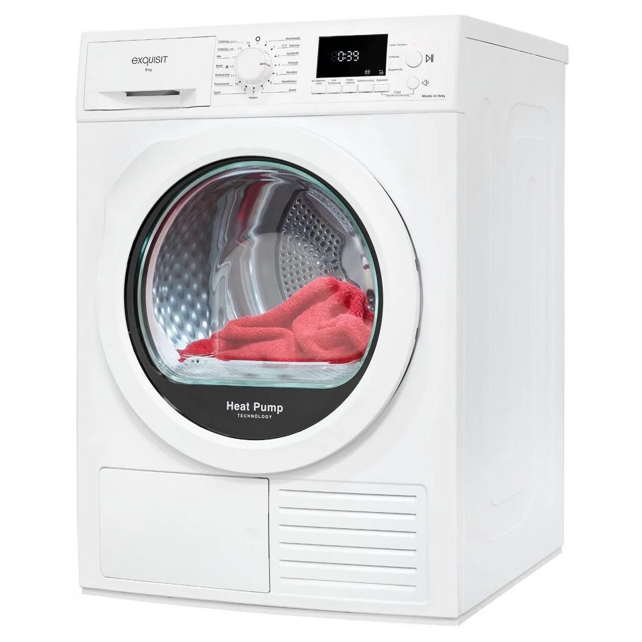 Uscator de rufe, Exquisit, 9 kg, 1400 rpm, alb