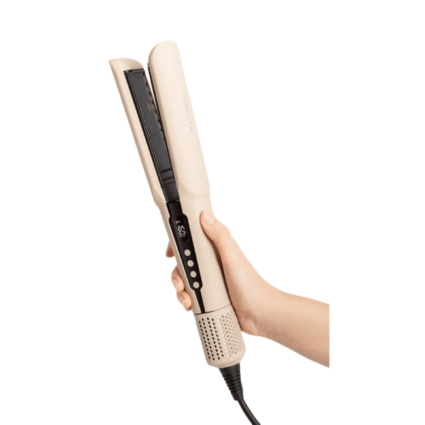 Placa de indreptat si uscat parul 2in1, CREATE, Ceramic Air Styler Dual, bej