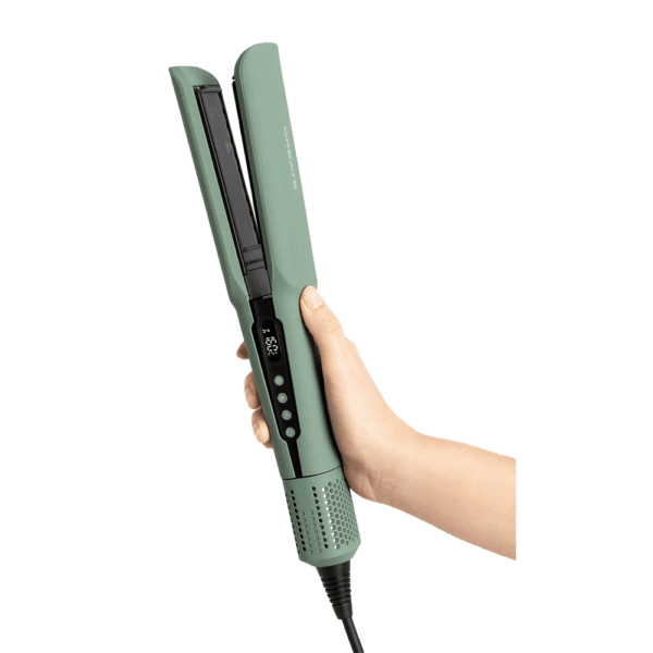 Placa de indreptat si uscat parul 2in1, CREATE, Ceramic Air Styler Dual, sage