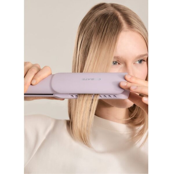 Placa de indreptat si uscat parul 2in1, CREATE, Ceramic Air Styler Dual, mov