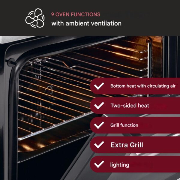 Cuptor electric cu convectie incorporabil, 56 litri, Bomann, EBO7911IX, inox