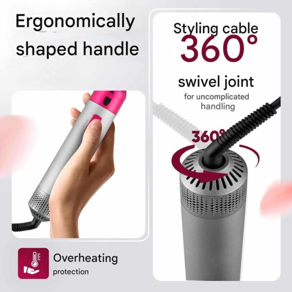 Uscator de par 4in1, ProfiCare, 1000 W, gri/roz