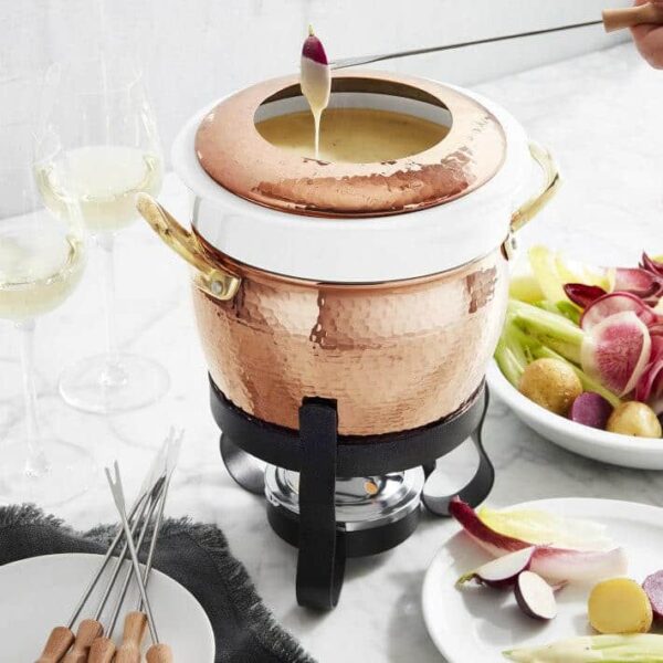Set fondue, cupru si portelan, Ruffoni, Michelle