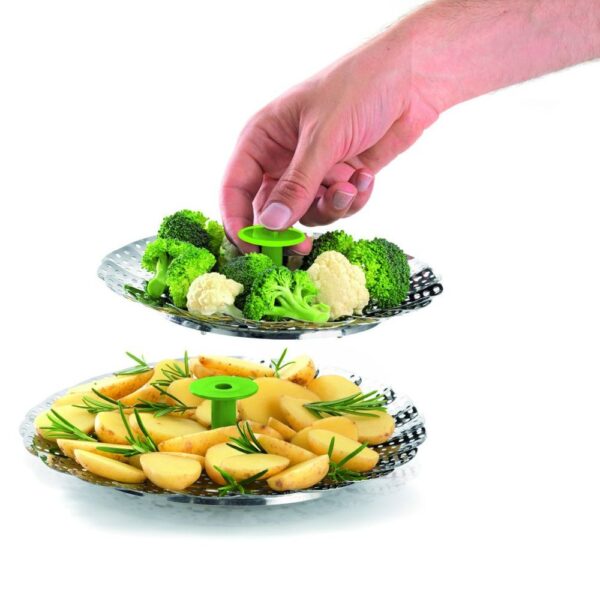 Sita pentru gatit la aburi 2in1, Ø 14-22 cm, Kuhn Rikon, Stackable Steamer, inox
