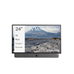 Televizor Smart portabil HD 24 inch, CREATE, reincarcabil, alb