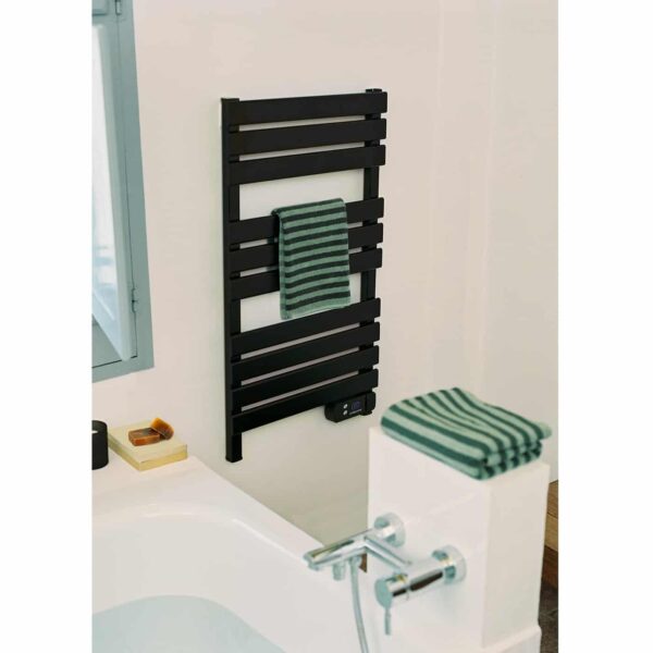 Radiator electric de perete pentru baie, CREATE, Warm Towel, negru