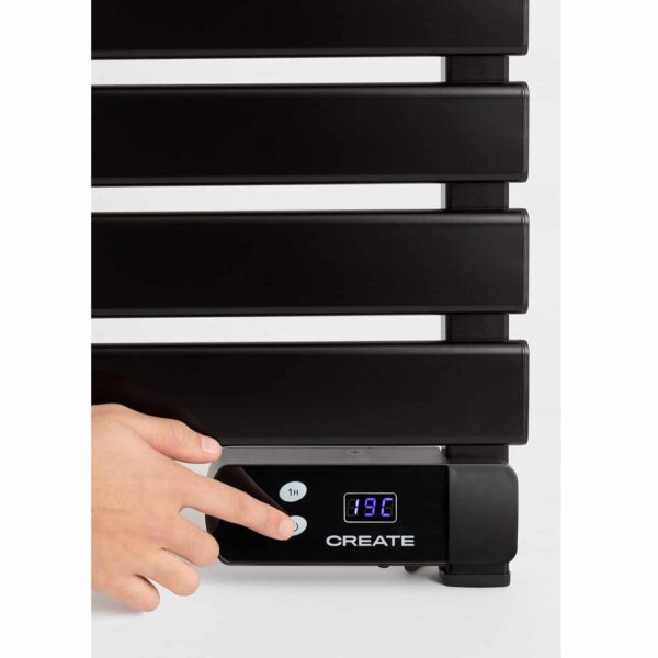 Radiator electric de perete pentru baie, CREATE, Warm Towel, negru