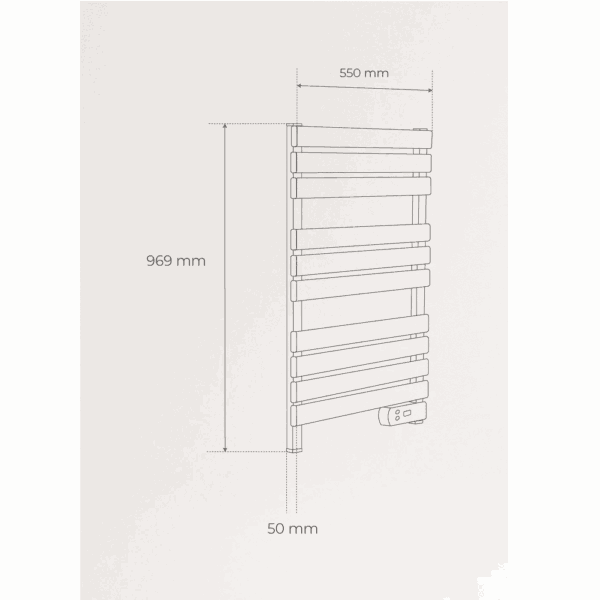 Radiator electric de perete pentru baie, CREATE, Warm Towel, alb